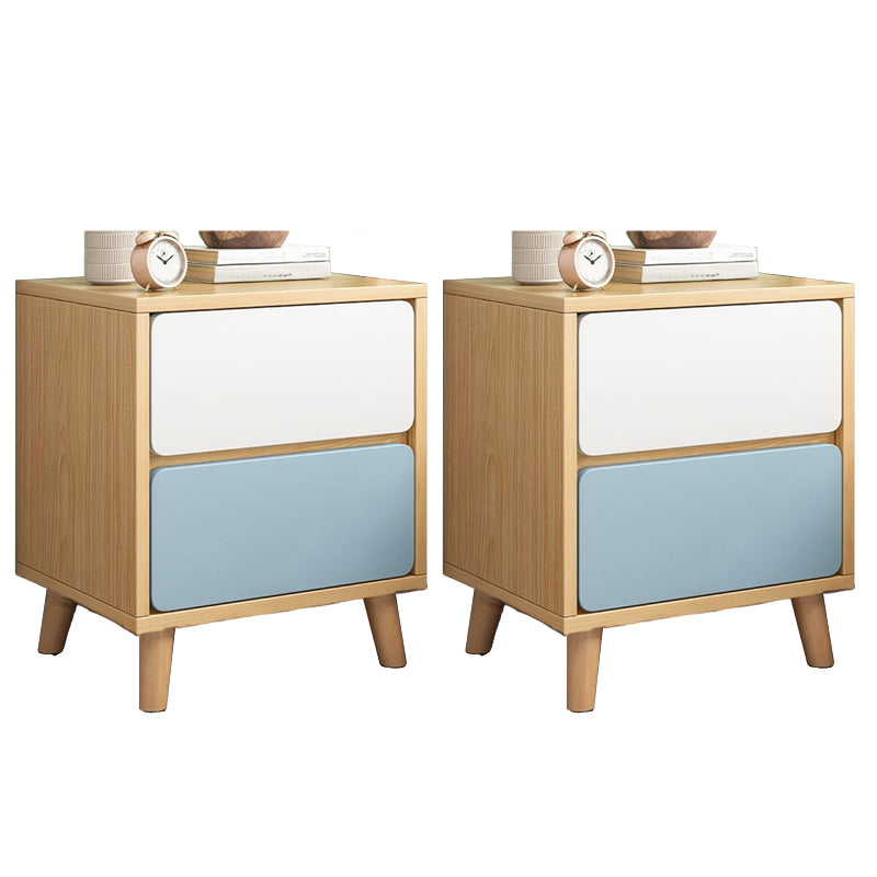 Modern Manufactured Wood Bed Nightstand Drawers Included Night Table for Bedroom