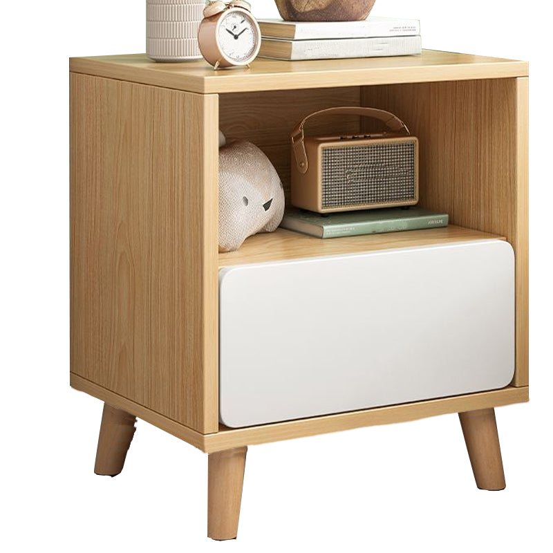 Modern Manufactured Wood Bed Nightstand Drawers Included Night Table for Bedroom