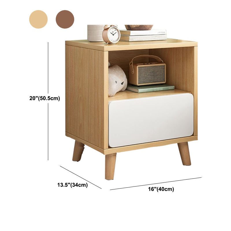 Modern Manufactured Wood Bed Nightstand Drawers Included Night Table for Bedroom