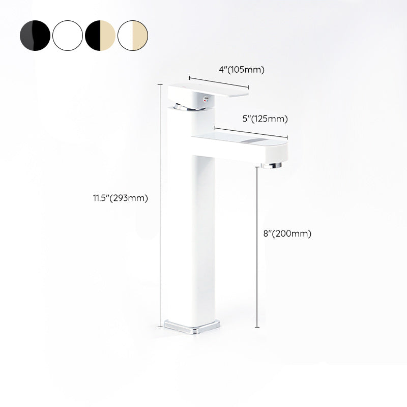 Contemporary Sink Faucet Digital Display Screen Solid Color Low Arc Sink Bathroom Faucet