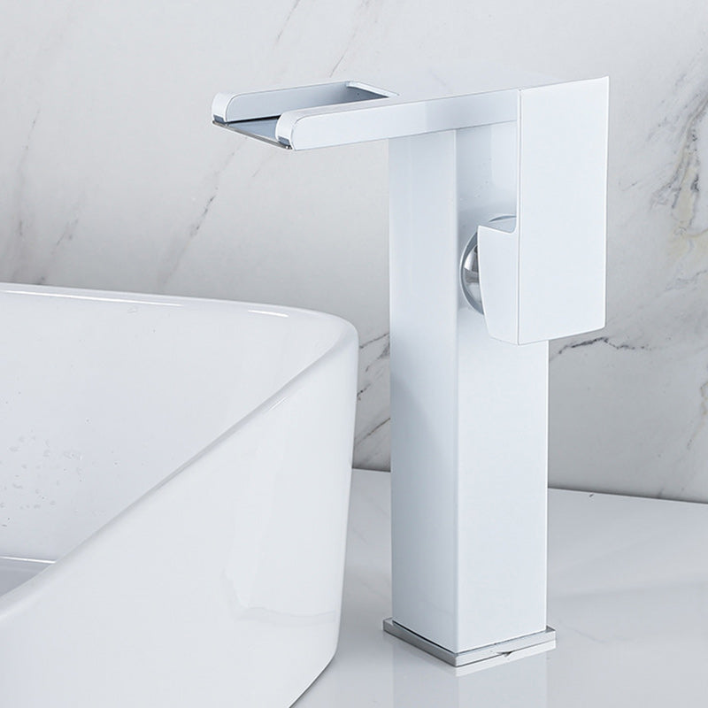 Contemporary Sink Faucet Solid Color Low Arc Bathroom Vessel Faucet