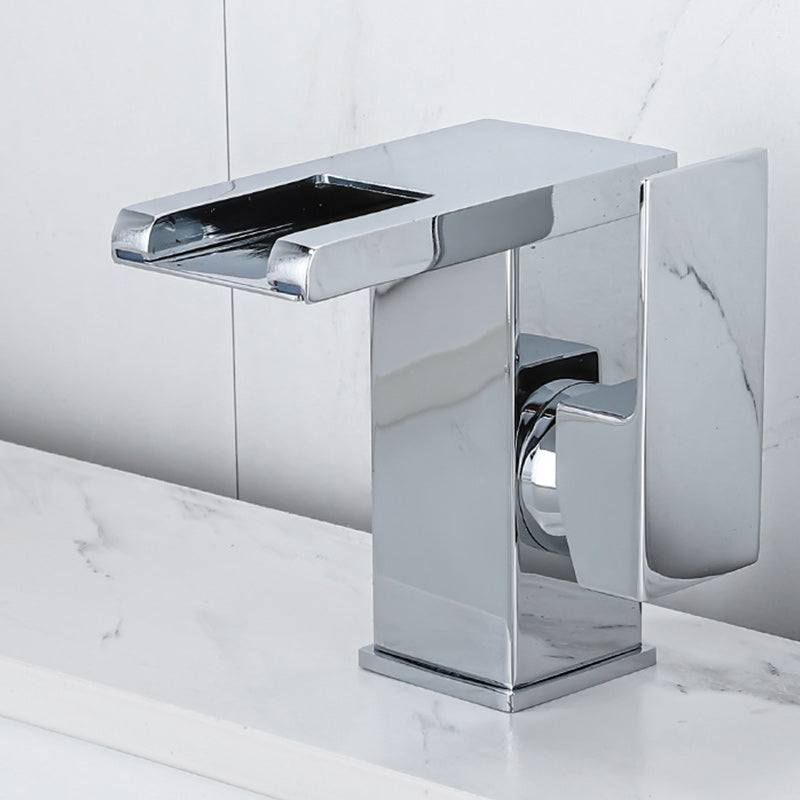 Contemporary Sink Faucet Solid Color Low Arc Bathroom Vessel Faucet