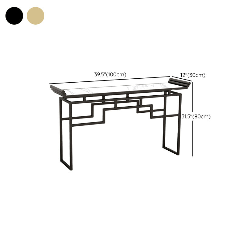 11" Wide Stone Contemporary Console Table Rectangle Sofa Table