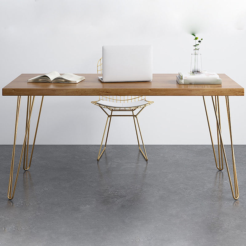 Wooden Writing Desk Rectangular Natural Office Desk for Office