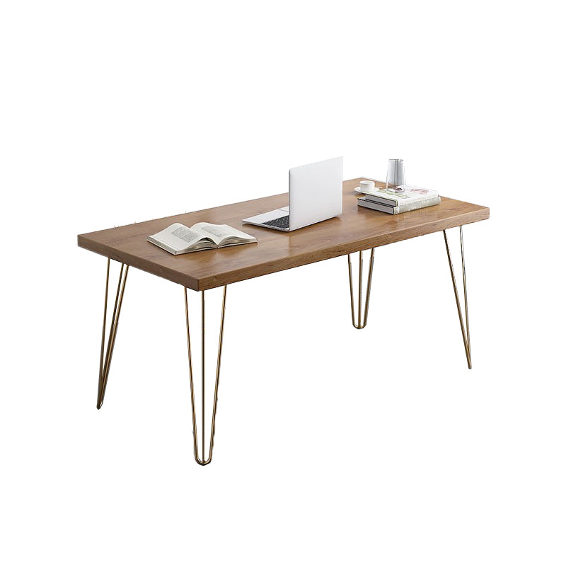 Wooden Writing Desk Rectangular Natural Office Desk for Office