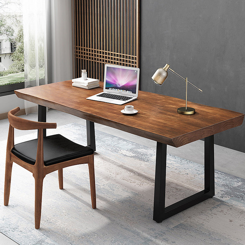 Industrial Writing Desk Rectangular Wood Office Desk for Home