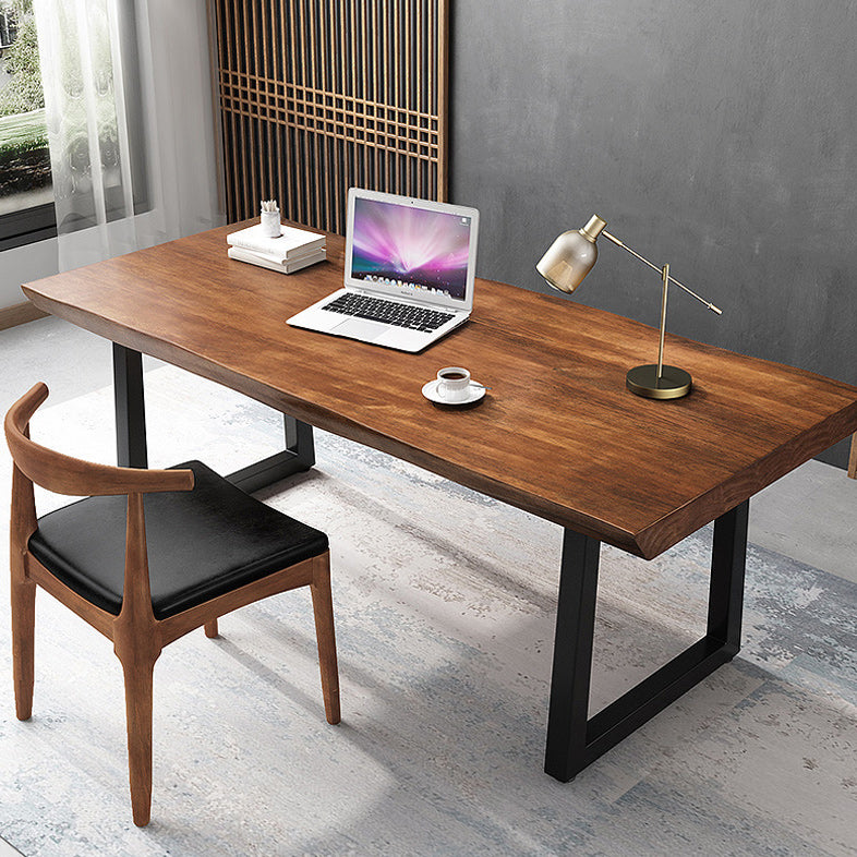 Industrial Writing Desk Rectangular Wood Office Desk for Home