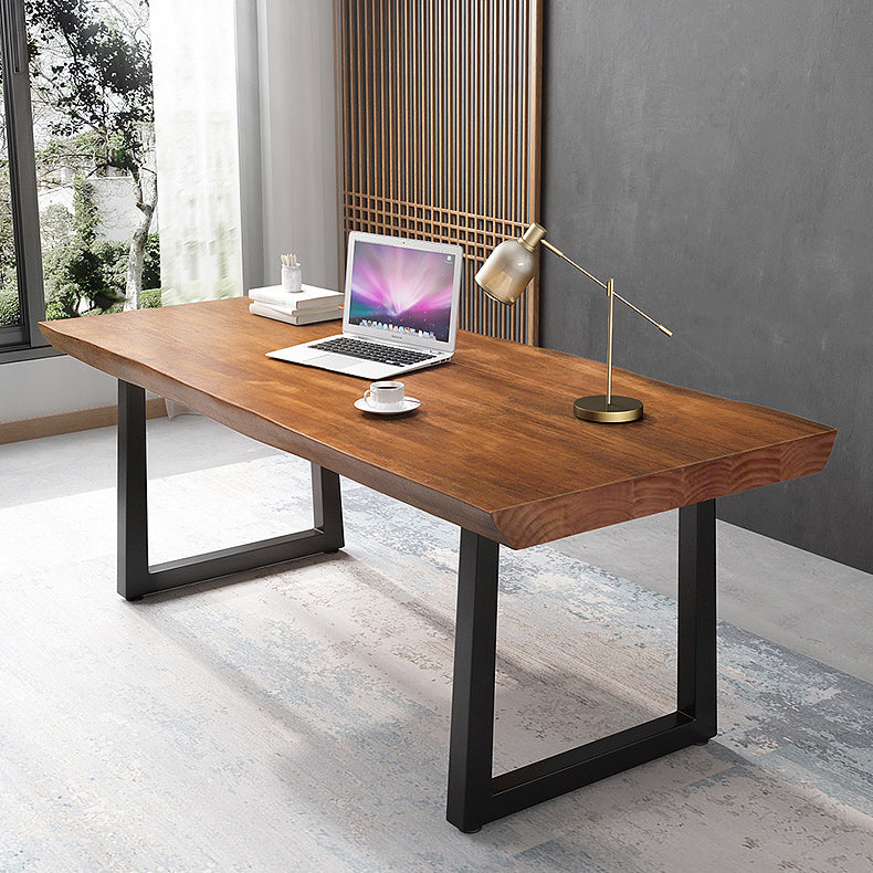 Industrial Writing Desk Rectangular Wood Office Desk for Home