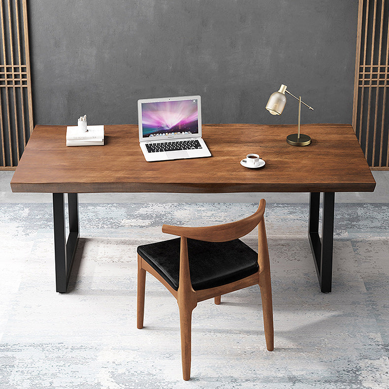 Industrial Writing Desk Rectangular Wood Office Desk for Home