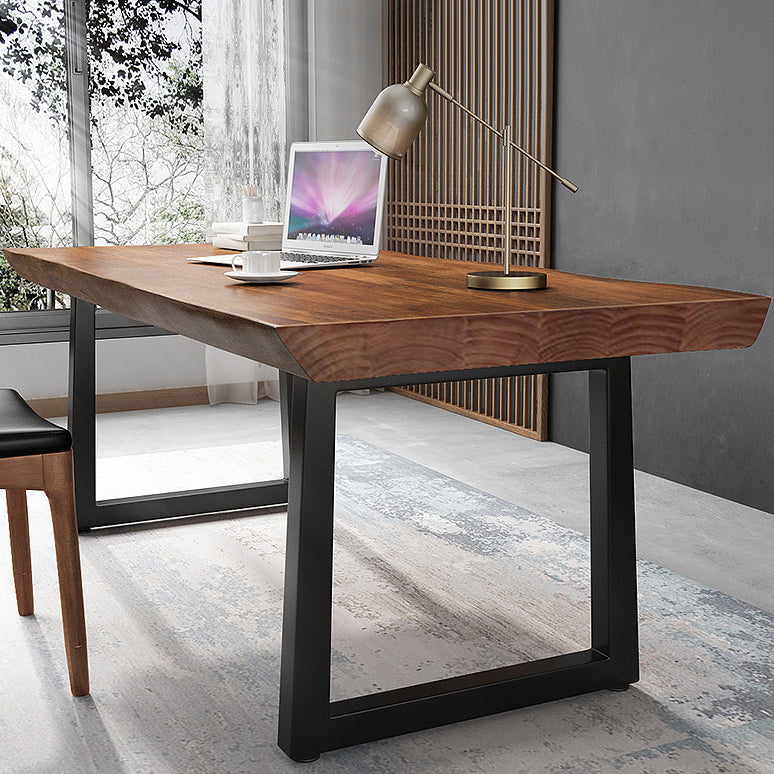 Industrial Writing Desk Rectangular Wood Office Desk for Home