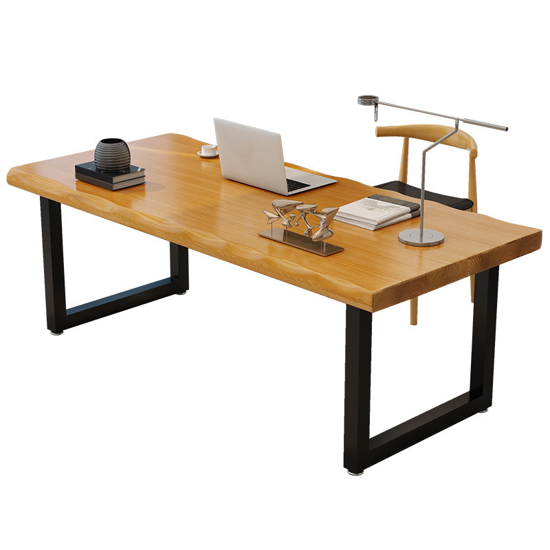 Solid Wood Rectangular Writing Desk Modern Natural Meeting Desk for Office