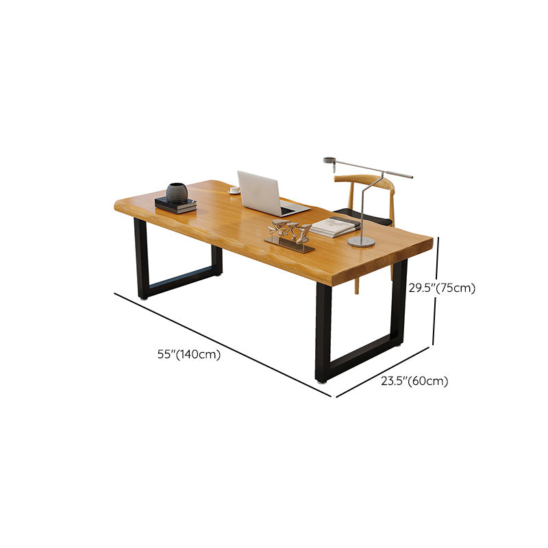 Solid Wood Rectangular Writing Desk Modern Natural Meeting Desk for Office