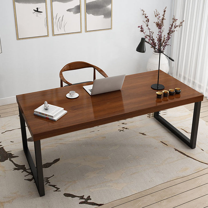 Solid Wood Natural Rectangular Writing Desk Modern Meeting Desk for Office