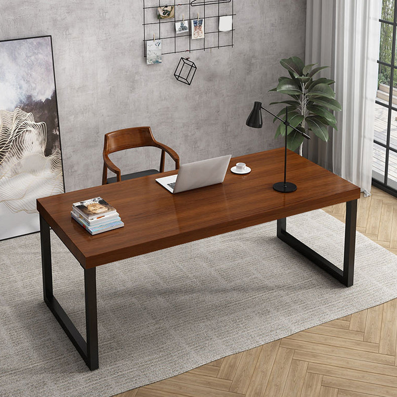 Solid Wood Natural Rectangular Writing Desk Modern Meeting Desk for Office