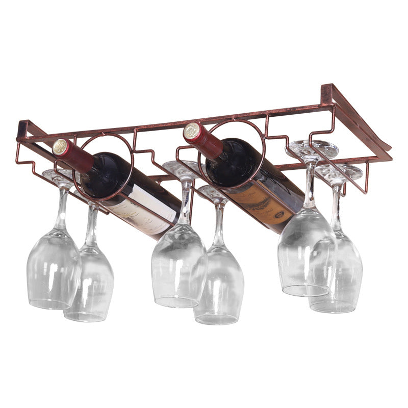 Industrial Hanging Wine Holder Metal Wine Glass Stemware Rack Holder