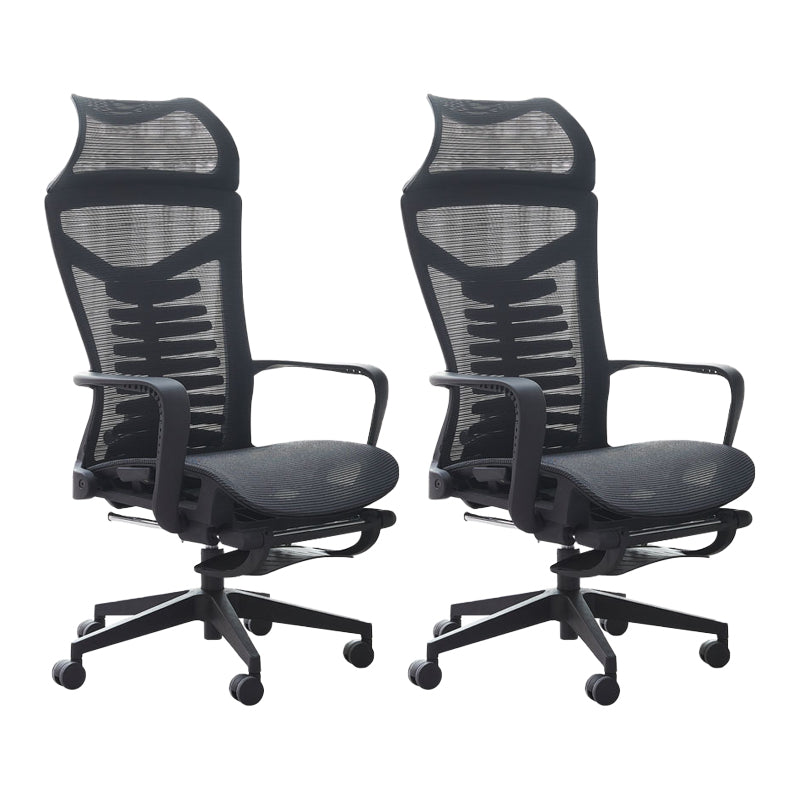 Modern Mesh Desk Chair Black High-Back Office Chair with Wheels