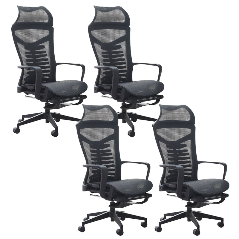 Modern Mesh Desk Chair Black High-Back Office Chair with Wheels