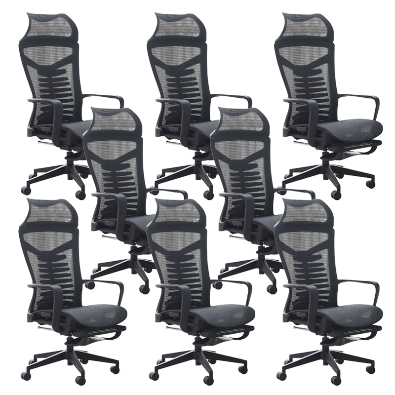 Modern Mesh Desk Chair Black High-Back Office Chair with Wheels