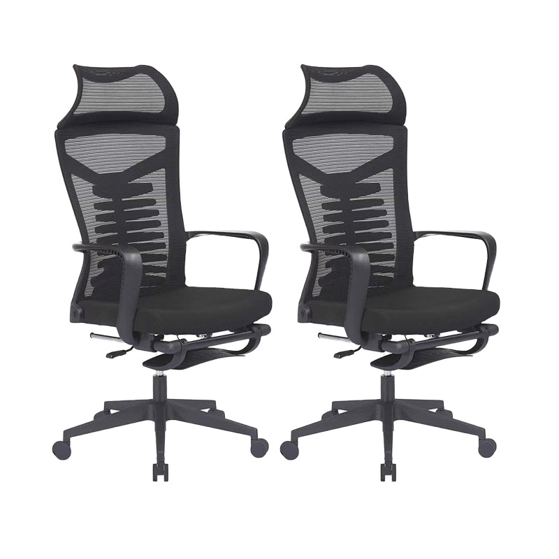 Modern Mesh Desk Chair Black High-Back Office Chair with Wheels