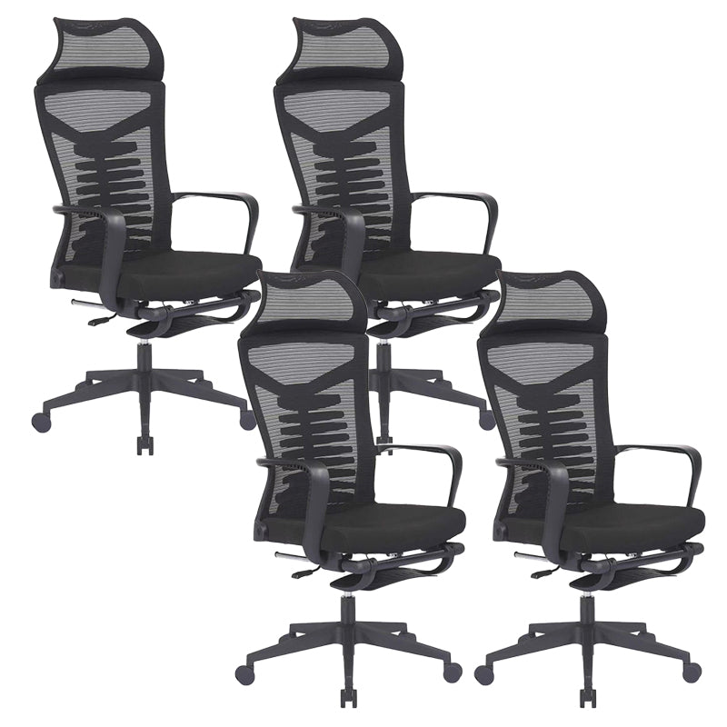 Modern Mesh Desk Chair Black High-Back Office Chair with Wheels