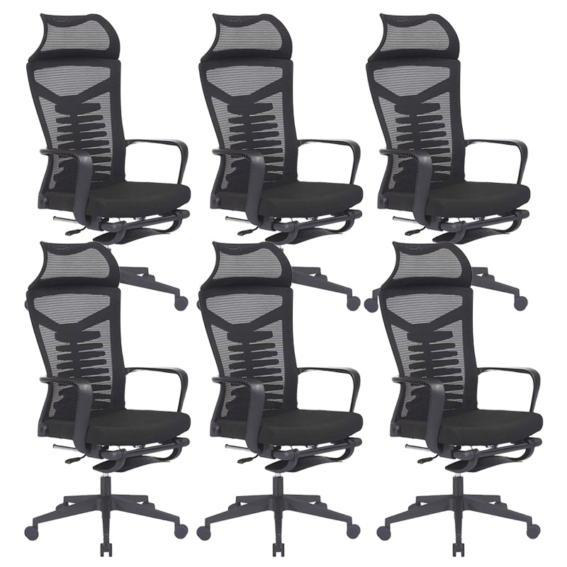 Modern Mesh Desk Chair Black High-Back Office Chair with Wheels