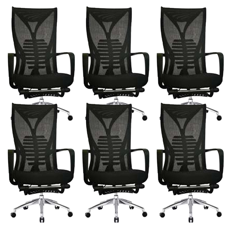 Modern Mesh Desk Chair Black High-Back Office Chair with Wheels