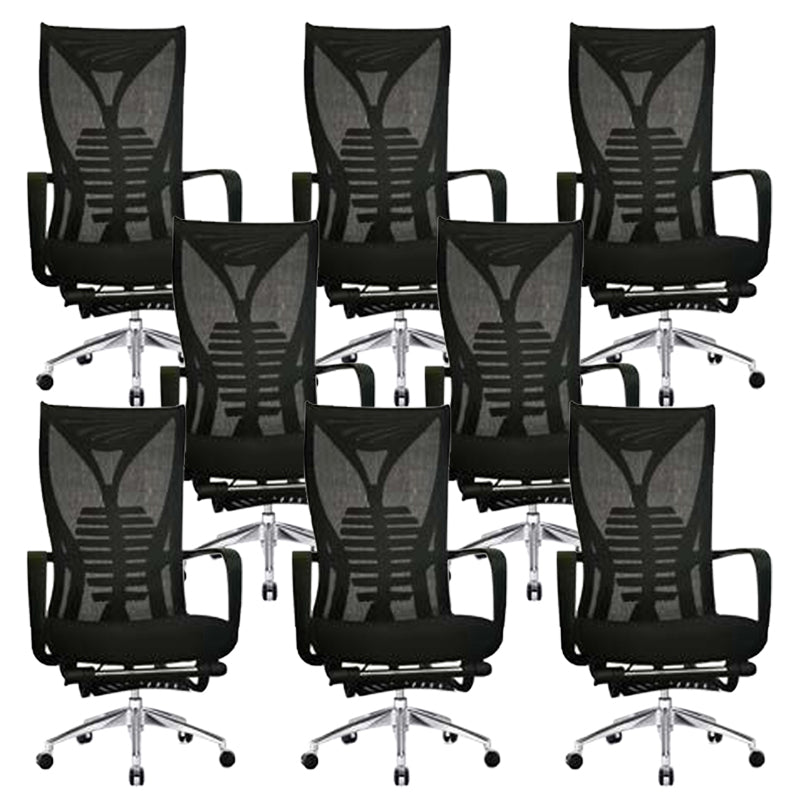 Modern Mesh Desk Chair Black High-Back Office Chair with Wheels