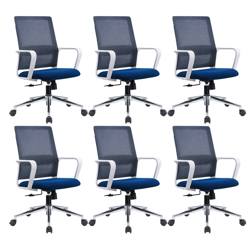 25" Wide Contemporary Desk Chair Breathable AirGrid Fixed Arms Office Chair