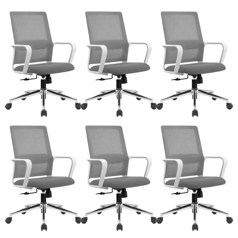 25" Wide Contemporary Desk Chair Breathable AirGrid Fixed Arms Office Chair