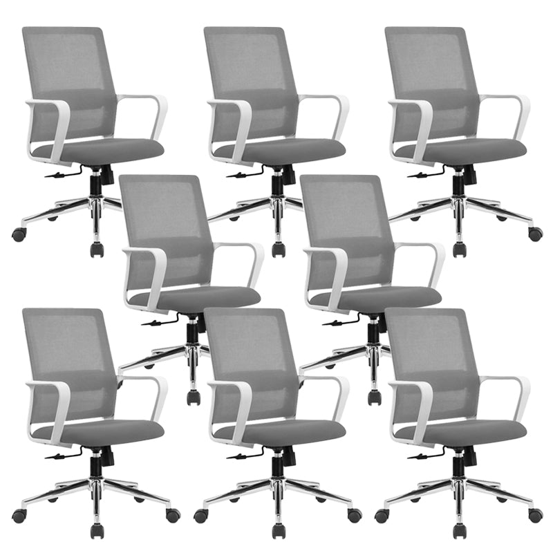 25" Wide Contemporary Desk Chair Breathable AirGrid Fixed Arms Office Chair