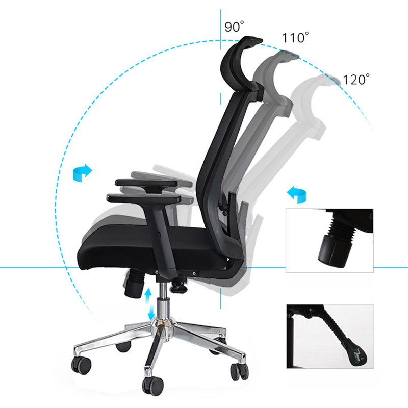 Modern Desk Chair Mesh Computer Chair Adjustable Chair with Wheels