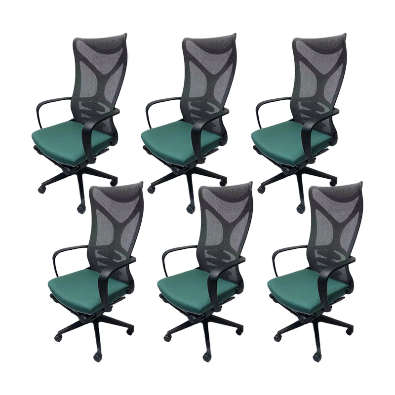 Modern Desk Chair Mesh Computer Chair High-Back Chair in Green/Orange/Black/Gray