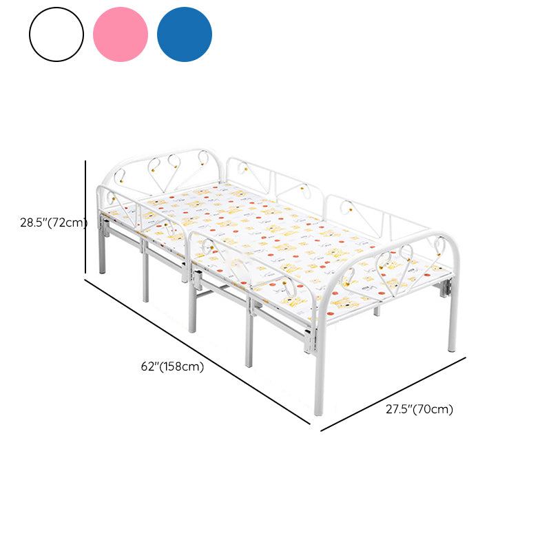 Scandinavian Detachable Guardrails Kids Bed Headboard Metal Bed