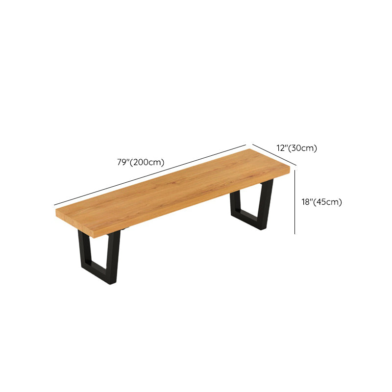 11.7-inch Width Bench Mid-Century Modern Solid Wood Seating Bench