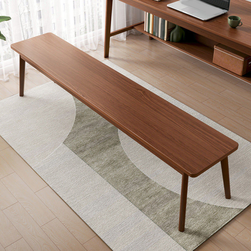 Contemporary Engineered Wood Bench Rectangle Seating Bench with Legs