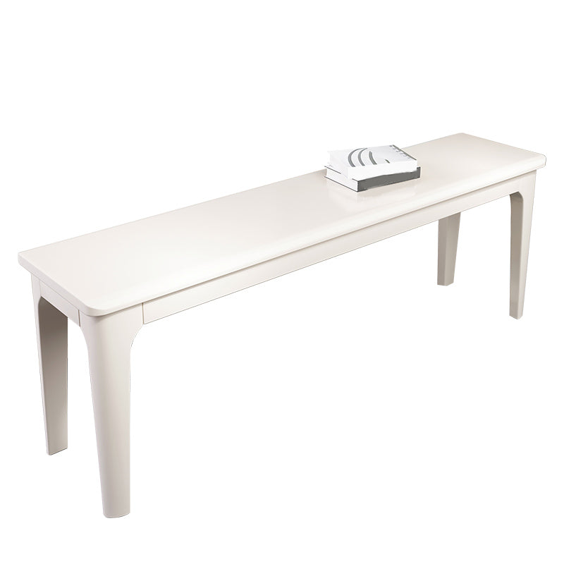 Contemporary Rubber Wood Bench Rectangle 14"Wide Accent Bench with Squared Legs