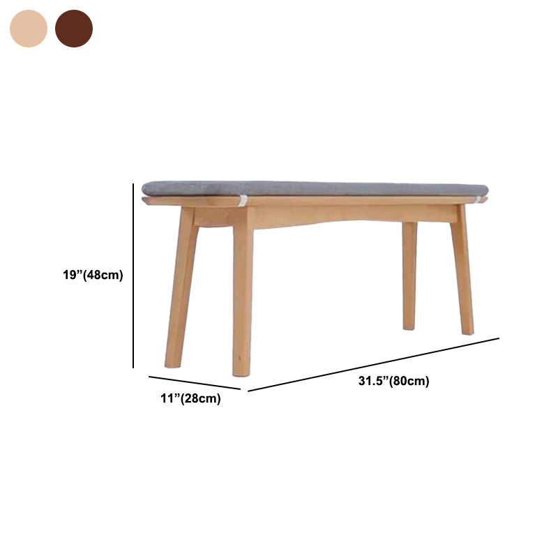 11 Inch Wide Contemporary Seating Bench Solid Wood Beech Bench