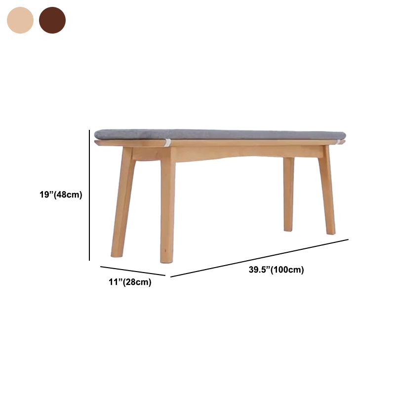 11 Inch Wide Contemporary Seating Bench Solid Wood Beech Bench