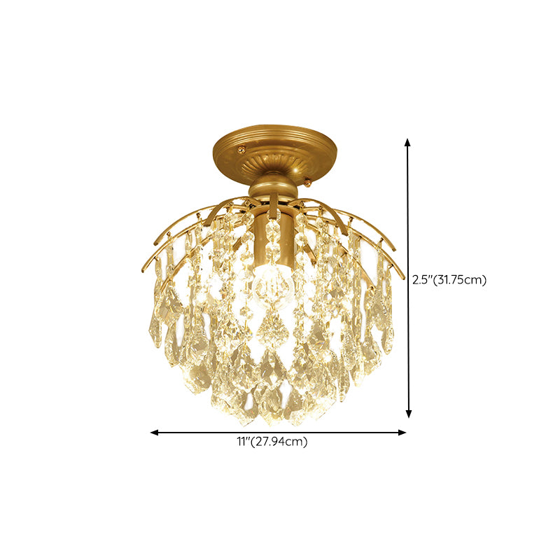 Contemporary Ceiling Lamp Creative Crystal Flush Mount Light Fixture