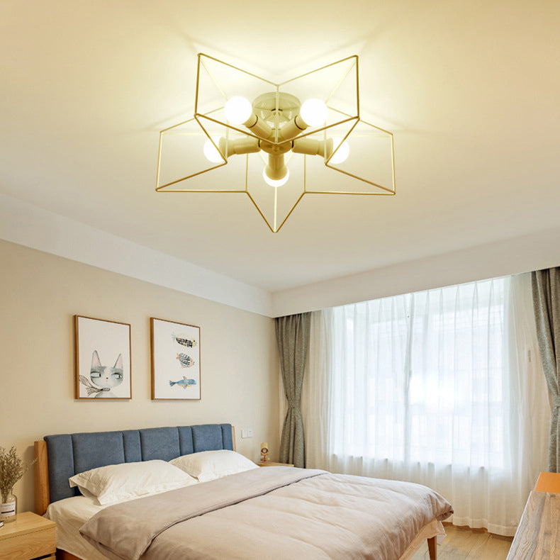 Modern Ceiling Light Simple Ceiling Mount Lamp with Metal Shade for Bedroom