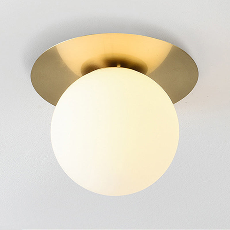 Modernism Flush Mount Ceiling Light Globe Flush Lighting with Glass for Hallway