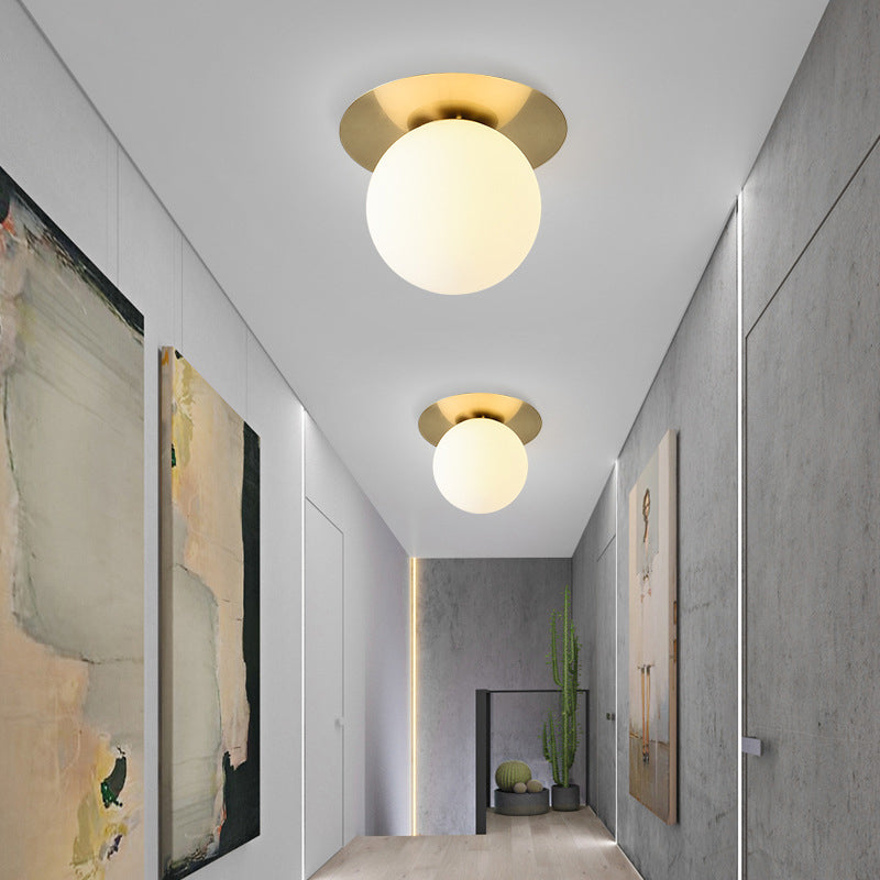 Modernism Flush Mount Ceiling Light Globe Flush Lighting with Glass for Hallway