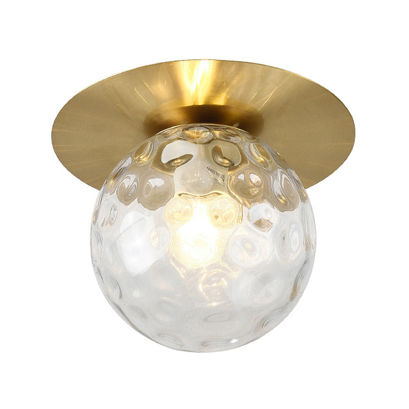 Modernism Flush Mount Ceiling Light Globe Flush Lighting with Glass for Hallway