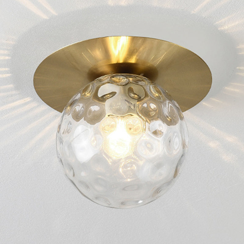 Modernism Flush Mount Ceiling Light Globe Flush Lighting with Glass for Hallway