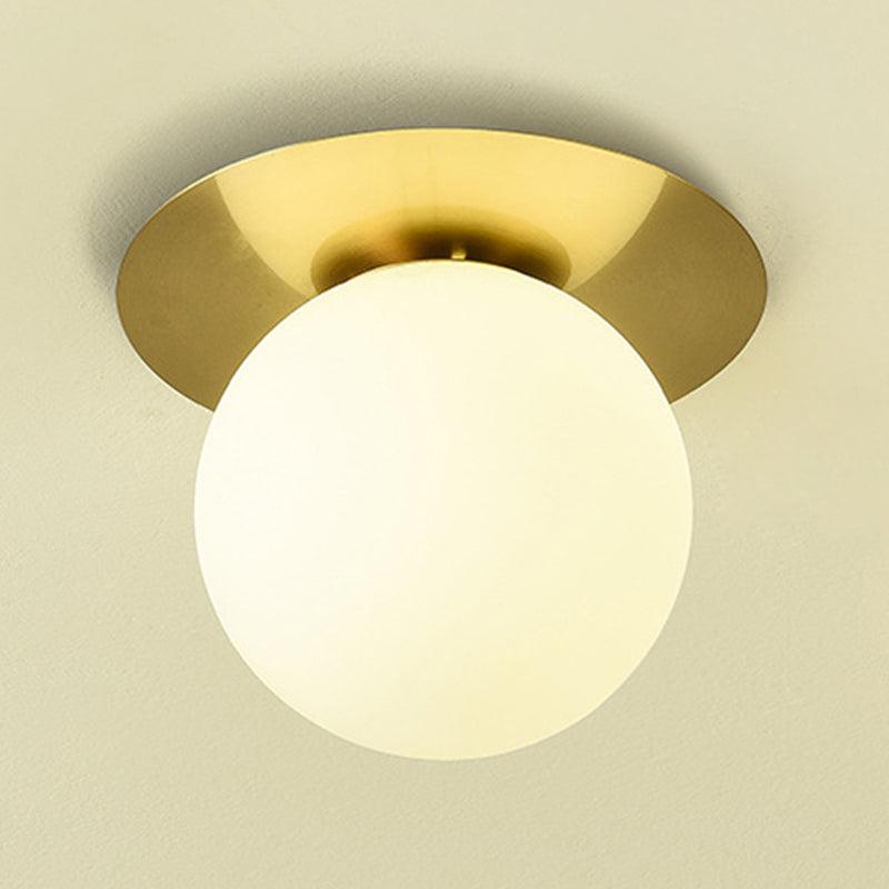 Modernism Flush Mount Ceiling Light Globe Flush Lighting with Glass for Hallway