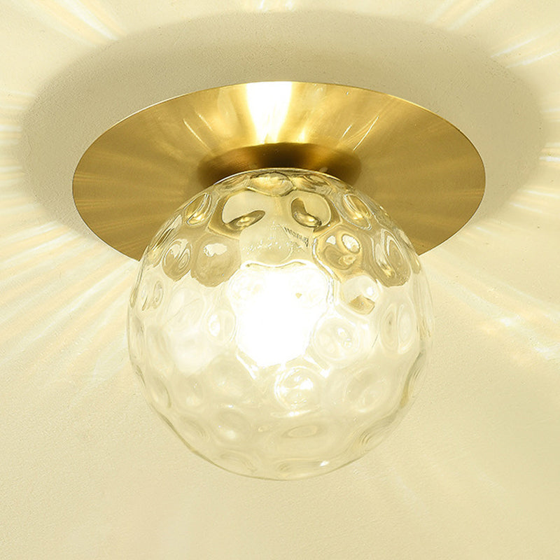 Modernism Flush Mount Ceiling Light Globe Flush Lighting with Glass for Hallway