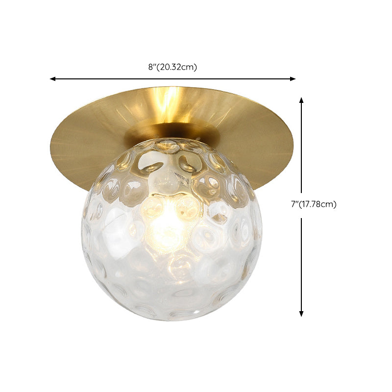 Modernism Flush Mount Ceiling Light Globe Flush Lighting with Glass for Hallway