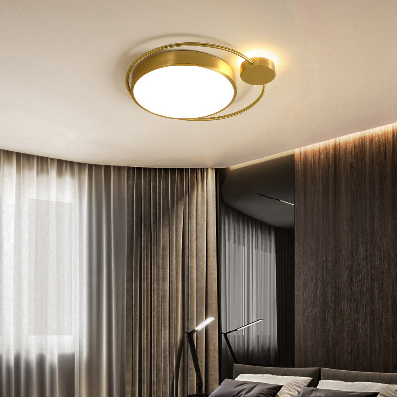 Modernism Flush Mount Ceiling Light Gold Flush Lighting with Metal for Bedroom