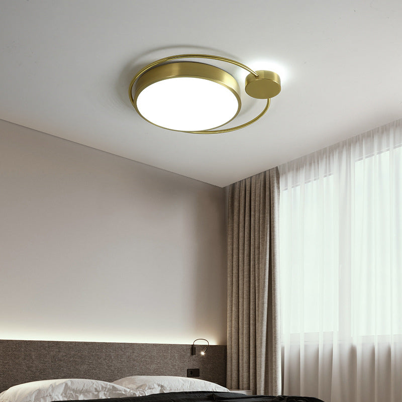 Modernism Flush Mount Ceiling Light Gold Flush Lighting with Metal for Bedroom