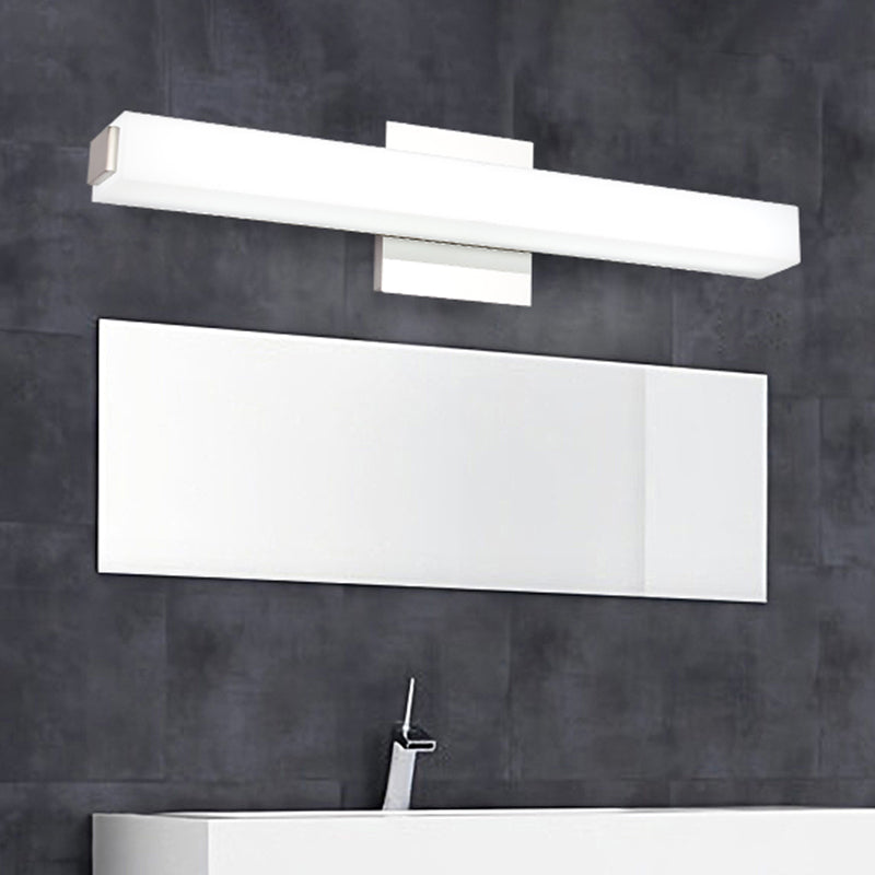 16.5" 1 - Light LED Bath Bar in Polished Nickel Metal and Acrylic Bathroom Vanity Lighting